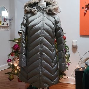 Eddie Bauer Crystal Ridge Down Silver Parka